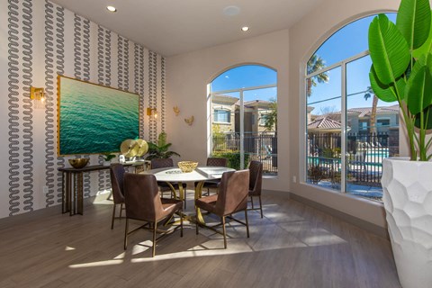 Clubhouse table at The Belmont by Picerne, Las Vegas